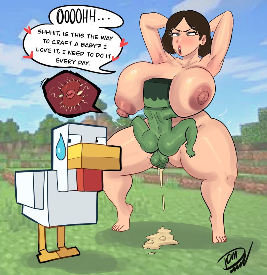 1boy 1boy1girl 1girl1boy 1girls 1other 2d 2d_(artwork) a_minecraft_movie aged_up aged_up_(hopefully) asking_for_it baby_zombie_(minecraft) barefoot begging_for_more belly big_breasts big_thighs blush breasts breasts_bigger_than_head brown_hair chicken chicken_(minecraft) chicken_jockey chicken_jockey_(minecraft) chubby cum cum_drip cum_in_pussy cum_inside cumming cumming_together cumming_while_penetrated darkdm dialogue emma_myers english_text feet female female_humiliation fully_naked fully_nude green_skin heart huge_breasts hugging hugging_partner impregnation large_breasts looking_away male minecraft naked naked_female naked_male natalie_(a_minecraft_movie) nervous nude nude_female nude_male outdoors outside plump sex short_hair sperm_meets_ovum straight sweaty text thick_thighs thighs vagina vaginal_insertion vaginal_penetration vaginal_sex young zombie zombie_(minecraft)