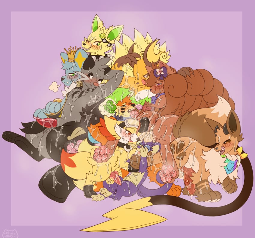 absurd_res anthro armpit_musk armpit_sniffing ass balls bodily_fluids buizel chaikitty dewott eevee eeveelution feet female fennekin feral foot_fetish generation_1_pokemon generation_4_pokemon generation_5_pokemon generation_6_pokemon genitals group group_sex hi_res jolteon male musk musk_clouds nintendo orgy pawpads paws pokemon pokemon_(species) raichu rattata sex shinx sniffing soggy_(soggybuizel) sweat sweaty_balls sweaty_butt sweaty_feet sweaty_genitalia sweaty_legs sweaty_thighs vulpix