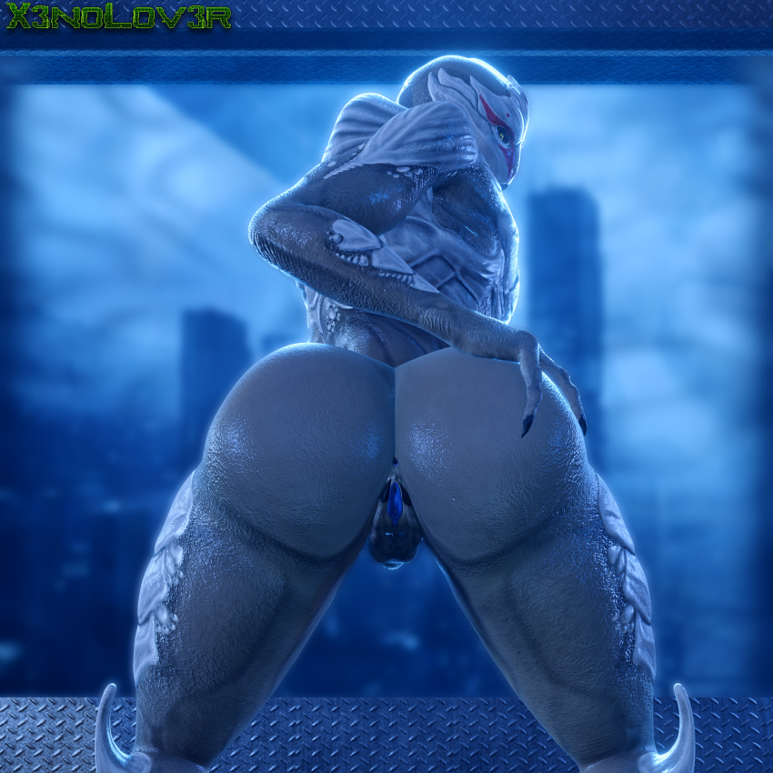 1girls 3d alien anus ass big_ass big_butt blue_pussy butt female female_only fingernails genitals hand_on_ass hand_on_own_ass large_ass legs looking_over_shoulder mass_effect no_humans nyreen_kandros presenting presenting_hindquarters presenting_pussy pussy rear_view sharp_fingernails solo solo_female spread_pussy spreading_pussy thekidxeno thick thick_thighs thighs turian vagina watermark wide_hips yellow_eyes