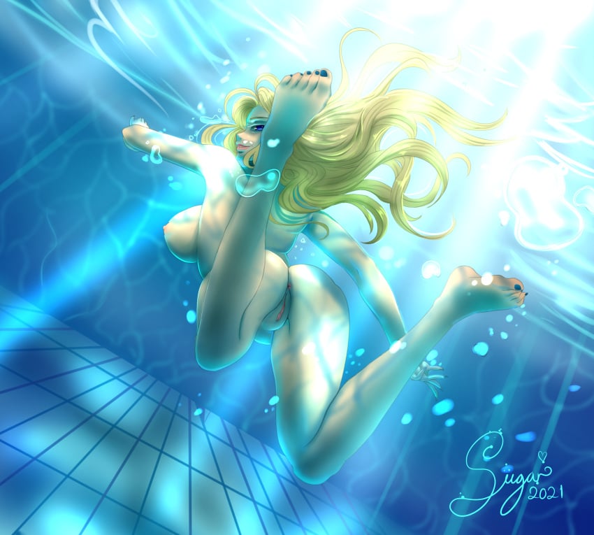 1girls anus ass blonde blonde_hair breast casual dat_ass elizabeth_mably feet female freezing_(series) human legs looking_at_viewer looking_back nipple nude nude_female pale_skin pool pussy sideboob skinny_dipping sugarlover77 swimming swimming_pool tagme underwater