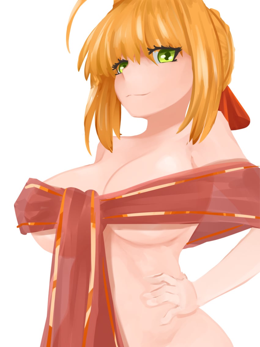 absurd_res fate/extra fate_(series) highres nero_claudius_(fate) nude nude_female steamingtofu