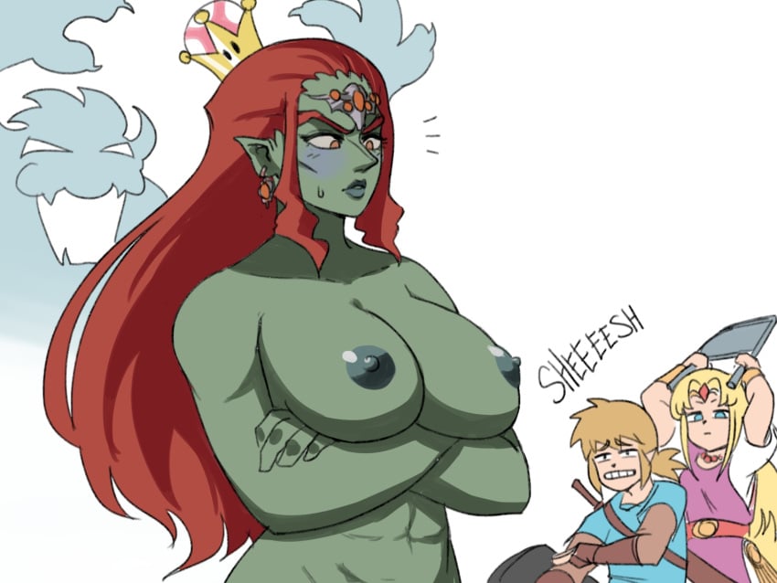 big_breasts blonde_hair blush bowser breasts breath_of_the_wild dark_skin female ganda ganondorf ganondorf_(ocarina_of_time) ganonette genderswap_(mtf) gerudo green_skin hylian link link_(breath_of_the_wild) male mario_(series) meme naked new_super_mario_bros._u_deluxe pale_skin pointy_ears princess_zelda queen red_hair rule_63 steel_chair super_crown super_mario_bros. super_smash_bros. super_smash_bros._ultimate the_legend_of_zelda tinafate1 twilight_princess zelda_(a_link_between_worlds)