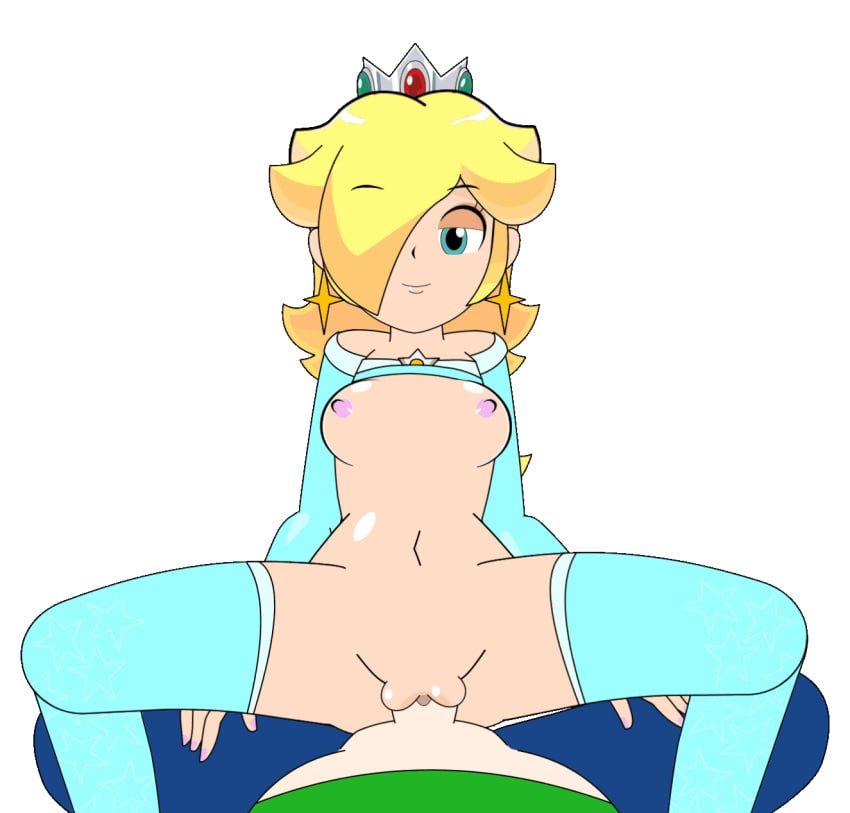 1girls animated blonde_hair blue_eyes blue_legwear blue_thighhighs breasts clothing color colored edit female female_on_top long_hair luigi male mario_(series) minus8 nintendo nipples penetration penis ppppu princess_rosalina pussy sex smile smiling spread_legs thighhighs third-party_edit unseen_male_face vaginal_penetration