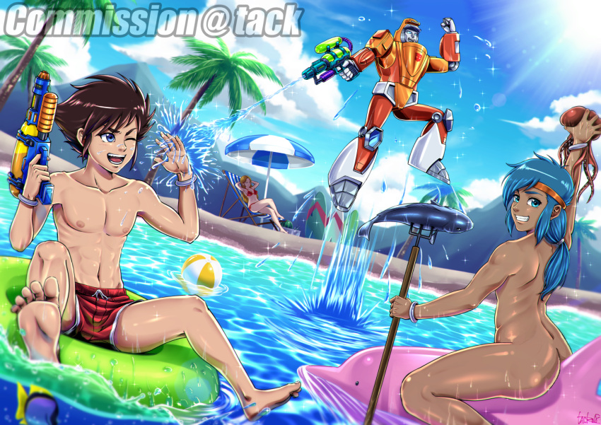 2boys ass balls cab dark-skinned_femboy dark-skinned_male dark_skin femboy go_shuta k-tack looking_back male minerva nude nude_male penis supergod_masterforce transformers transformers_masterforce trap