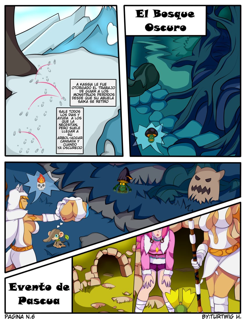 comic kassia monster_legends nikasia spanish_text turtwig_h yuri