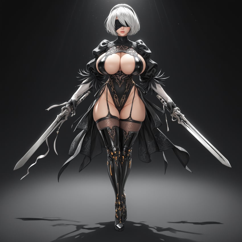 1girls ai_generated android big_ass big_breasts big_thighs breasts curvaceous curvy curvy_figure digital_media_(artwork) female gynoid hips hourglass_figure huge_ass huge_breasts huge_thighs humanoid large_ass large_breasts large_thighs legs light-skinned_female light_skin mature mature_female nier nier:_automata nier_(series) platinum_games slim_waist thealphega thick thick_hips thick_legs thick_thighs thighs voluptuous waist white_hair wide_hips wide_thighs yorha_2b