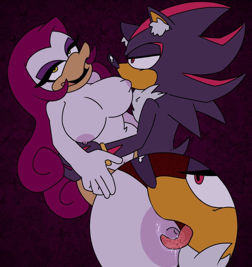 anatid anseriform anthro avian big_breasts bird bite bodily_fluids breast_bite breast_lick breast_play breast_suck breasts chaos-cuntrol close-up darkwingslut duck duo eulipotyphlan eye_roll female fluffy fluffy_chest fluffy_ears genitals hedgehog hi_res licking male male/female mammal nude nude_anthro nude_female nude_male pepita_robotnik saliva saliva_on_breasts saliva_on_tongue sega shadow_the_hedgehog sonic_(series) sonic_the_hedgehog_(series) sucking tongue vulva