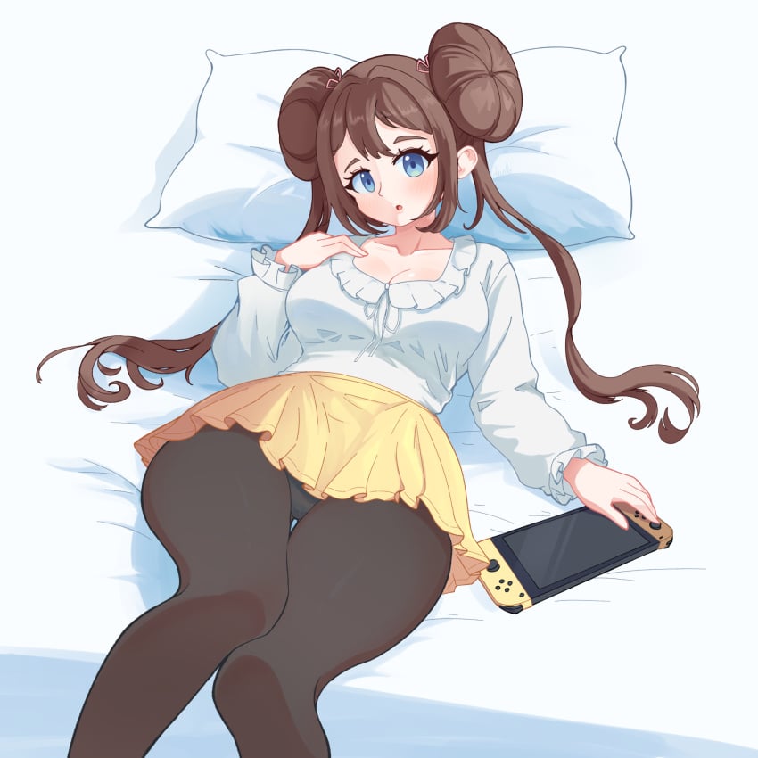 bedroom big_ass big_breasts big_breasts big_butt big_titties brown_hair clothing curvaceous curvaceous_female curvaceous_figure curvy curvy_figure curvy_hips ducktracio female female_focus female_only looking_at_viewer pokemon rosa_(pokemon) short_hair thigh_highs underwear