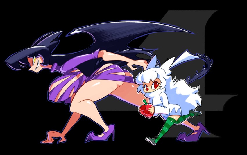 2021 2girls absurd_res age_difference ass bare_arms bare_legs big_ass black_background breasts clothing covered_mouth dress feet female female_only female_ridley fluffy fluffy_hair food full_body grin hair_wings heels height_difference highres holding_food huge_breasts humanized larger_female leaning_forward little_birdie long_hair looking_at_another looking_back metroid metroid_prime minus8 monster_girl multiple_girls nintendo nipple_bulge purple_dress purple_hair red_eyes revealing_clothes ridley rule_63 sandals sharp_teeth short_dress side_view smaller_female smile socks spiked_tail spikes standing striped_socks stripes tail teeth thick_thighs thighs torn_clothes turtleneck turtleneck_dress very_long_hair walking white_dress white_hair wings yellow_eyes