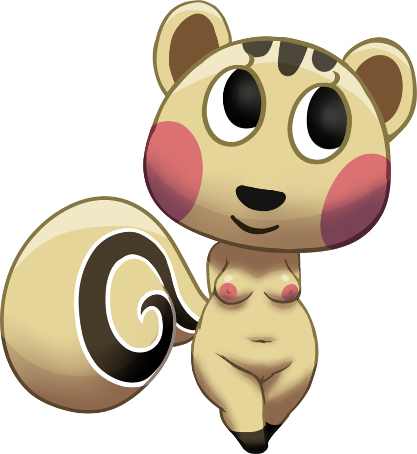 animal_crossing breasts cally_(animal_crossing) female fur furry furry_only hybridprojectalpha naked nintendo nude pussy slightly_chubby small_breasts squirrel tail thick_thighs video_games wide_hips