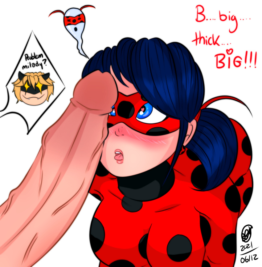 adrien_agreste before_sex big_penis blush bunbunmuffinart cat_noir color colore heart-shaped_pupils huge_cock ladybug_(character) marinette_cheng marinette_dupain-cheng miraculous_ladybug penis_awe penis_in_face penis_on_face penis_out unseen_male_face