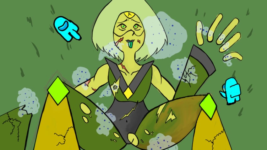 beat_up no_humans peridot_(steven_universe) steven_universe tagme