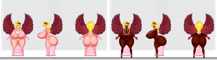 areolae ass ass_in_dress big_ass big_breasts bird_girl bird_wings bluebullpen breasts castlevania commission dat_ass female maria_renard maria_renard_(rob) nightgown nipples pussy rondo_of_blood see-through see-through_nightgown solo wings