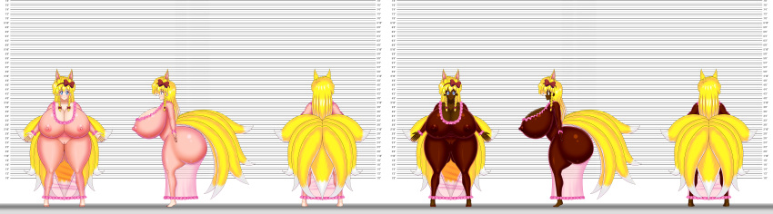 areolae ass ass_in_dress big_ass big_breasts bluebullpen breasts castlevania commission dat_ass female fox_ears fox_girl fox_tails maria_renard maria_renard_(rob) nightgown nipples pussy rondo_of_blood see-through see-through_nightgown solo tails