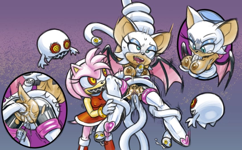 amy_rose blowjob boo_(sonic) clothed corruption ghosts penetration possessed possessed_amy_rose possession rouge_the_bat sonic_(series) tentacle