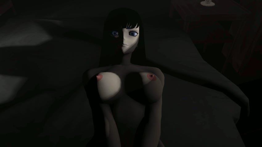 3d animated big_breasts black_hair kill_la_kill kiryuuin_satsuki looking_at_viewer pov pov_eye_contact vanilla