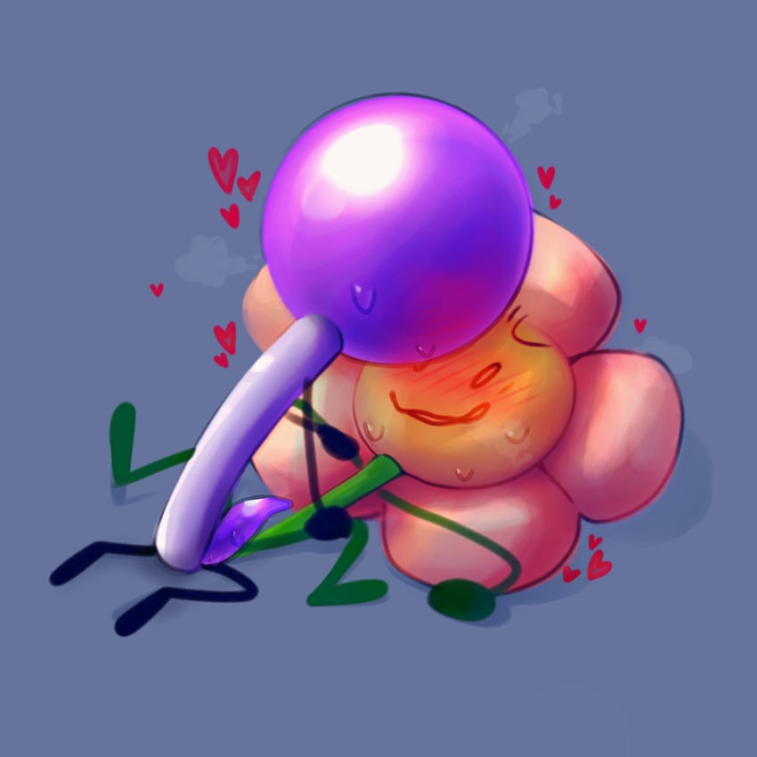 battle_for_dream_island blushing flower_(bfdi) flowerpop held_down holding_partner lollipop_(bfdi) object_shows penis rule_63 sweat sweating tentacle