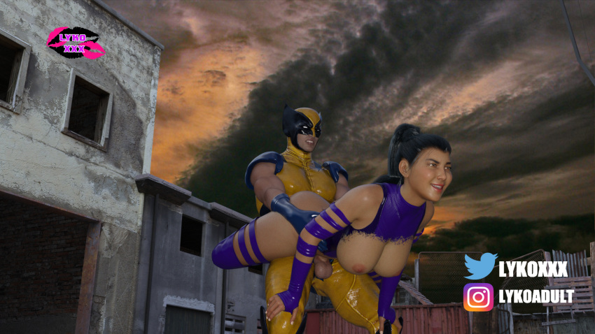 1boy 1girls 3d 3d_(artwork) 3dbabes 3dx asian asian_female ass balls big_breasts black_hair breasts brown_eyes clothed_sex female interracial long_hair lykoxxx male marvel marvel_cinematic_universe marvel_comics mutant nipples nudity penis psylocke psylocke_(cosplay) sex straight straight_hair superheroine torn_clothes wolverine_(x-men) x-men