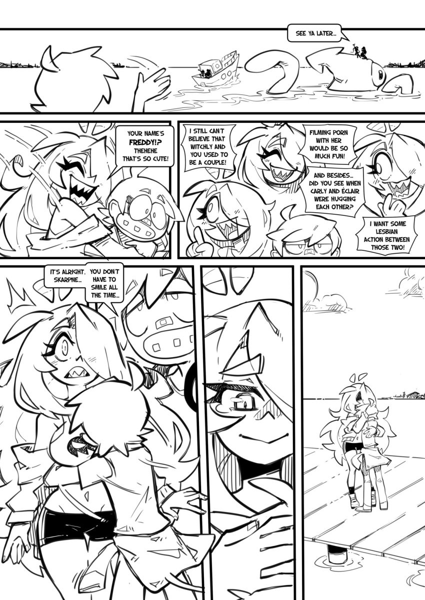 comic dialogue dumfer english_text female gerph monochrome sex skarp_world skarpne_(skarp_world) tagme text