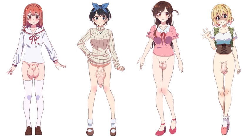 1puuuuuu 4futas anklehighs balls big_balls big_balls_small_penis black_hair blonde_hair bottomless breasts brown_hair brown_loafers clothed clothing edit foreskin frilled_legwear frilled_socks full_body futa_only futanari highres human kanojo_okarishimasu light-skinned_female light_skin loafers long_socks looking_at_viewer medium_breasts medium_hair micropenis mizuhara_chizuru nanami_mami orange_hair pale_skin partially_clothed penis penis_size_difference sakurasawa_sumi sarashina_ruka school_uniform schoolgirl shoes short_hair small_breasts small_penis socks socks_and_shoes source_request standing testicles thighhighs turn_cuff_socks uncensored uncircumcised uncut unretracted_foreskin white_socks yandere younger_female