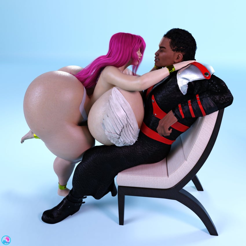 1boy 1boy1girl 1girls 3d ass background big_ass big_breasts bimbo breasts bubble_ass bubble_butt busty cleavage clothing dark-skinned_male dark_skin dat_ass eyes fat_ass female hair hips hourglass_figure human hyper hyper_ass hyper_breasts janna_(omni_erasis) large_ass large_breasts legs light-skinned_female light_skin lips lipstick long_hair original original_character partially_clothed pink_eyes pink_hair pink_lips pink_lipstick red_eyes shiny shiny_skin straight supertito thick_ass thick_hips upper_body very_long_hair voluptuous watermark wide_hips yami_(omni_erasis)