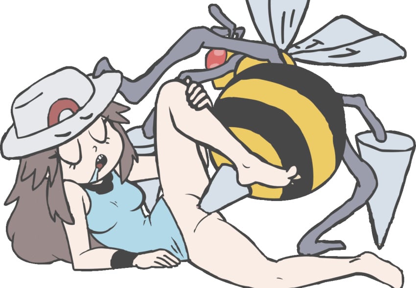 1girls animated beedrill bottomless bottomless_female color colored female leaf_(pokemon) male_pokemon/female_human nintendo pokemon pokemon_frlg pokephilia sex tagme vaginal_penetration w.t.dinner