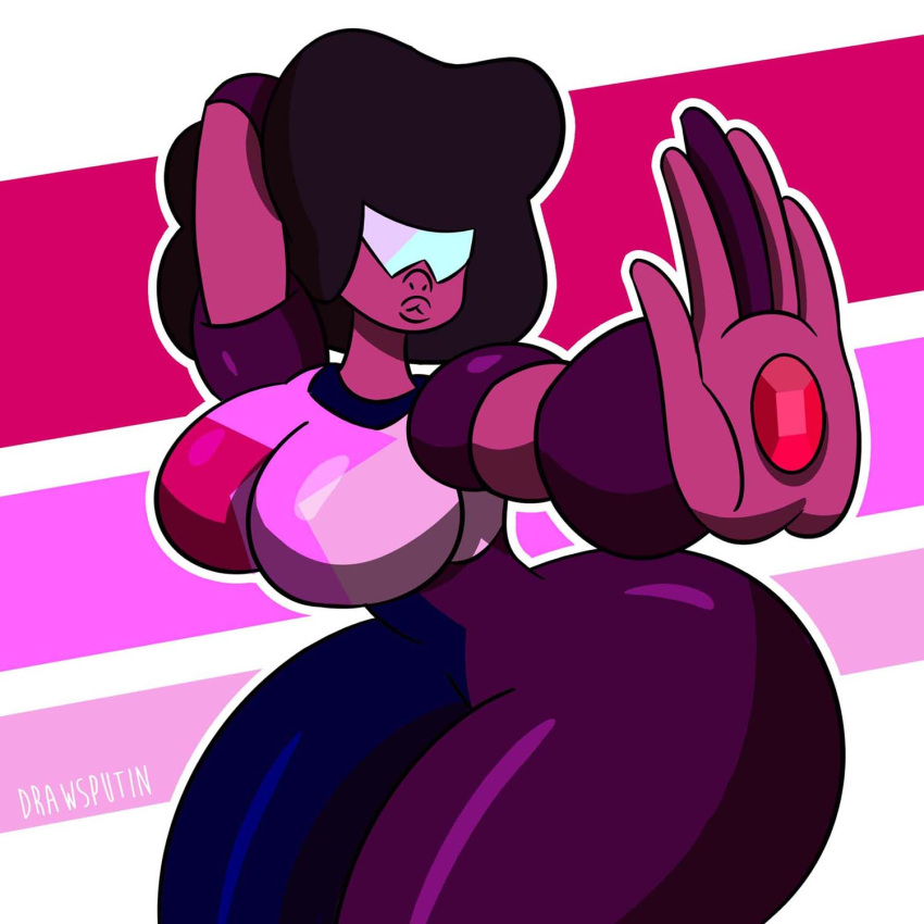 2019 ass big_ass breasts cartoon_network crystal_gem drawsputin fully_clothed garnet_(steven_universe) gem_(species) gem_fusion glasses steven_universe thick_ass thick_thighs thighs