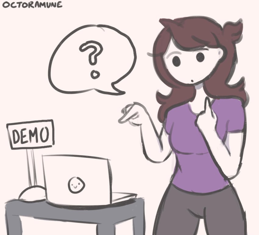 1girls brown_hair comic jaiden jaiden_animations jaidenanimations mob_face octoramune sequence solo_female youtube youtuber