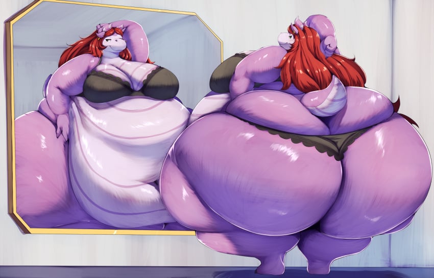 1girls anthro ass ass_cleavage bbw belly big_ass big_belly big_breasts big_butt big_thighs black_bra black_panties black_underwear bra breasts butt butt_crack dat_ass deep_navel dragon dragoness enormous_ass enormous_butt fat fat_ass fat_butt fat_dragon_female female female_only giant_ass gigantic_ass gigantic_belly gigantic_butt hair hi_res huge_ass huge_belly huge_butt huge_thighs hyper hyper_ass hyper_butt hyper_thighs large_ass large_belly large_butt massive_ass massive_belly massive_butt navel obese obese_dragon obese_female overweight overweight_dragon overweight_female panties purple_body purple_skin rear_view red_hair scalie solo ssbbw thick_ass thick_thighs thighs trinity-fate62 underwear