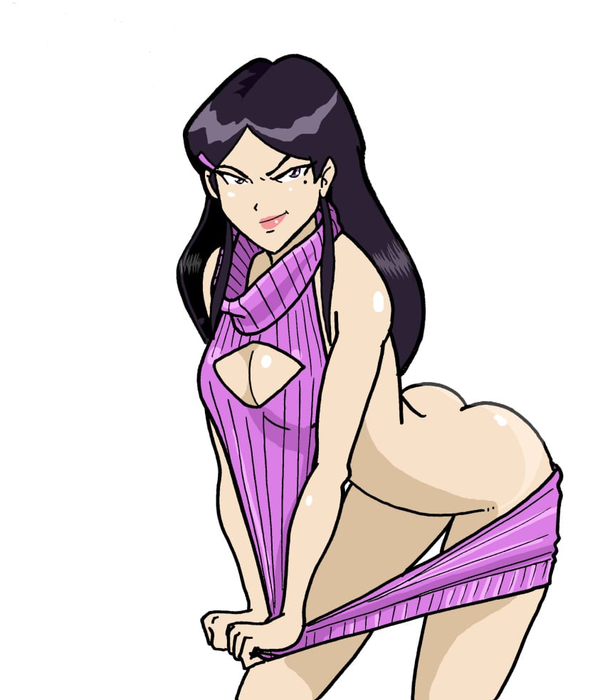 ass bare_ass black_hair inspector97 mandy_(totally_spies) mandy_walters totally_spies virgin_killer_sweater