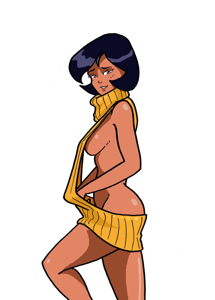 alex_(totally_spies) black_hair inspector97 sideboob totally_spies virgin_killer_sweater