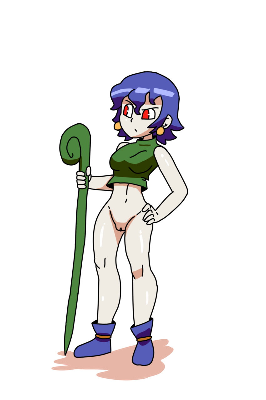 blue_hair cave_story misery_(cave_story) notepaddy novice_artist pussy red_eyes redraw witch