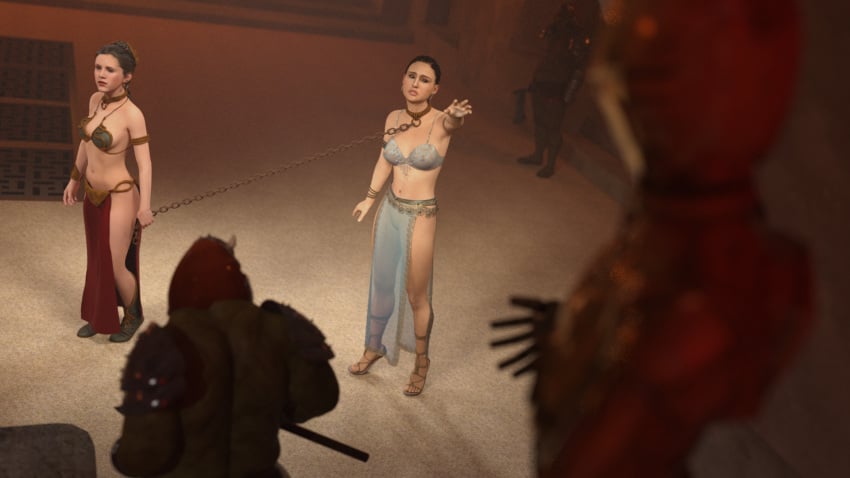 2girls 3d alexbridger alien alien_humanoid arm_up armlet axe back belly_dancer belly_dancer_outfit blue_clothing bondage boots bra bracelet brown_eyes brown_hair c-3po chain_leash chained collar dancer dancer_outfit daughter domination droid female femsub footwear forced front_view gamorrean green_skin guard harem_girl harem_outfit headgear holding_leash holding_object holding_weapon horn indoors jabba's_palace leash loincloth male medium_breasts melee_weapon metal_bikini mother mother_and_daughter multiple_boys multiple_girls neckwear padme_amidala princess_leia_organa protocol_droid reaching_out rear_view red_clothing robot sad sandals science_fiction see-through see-through_clothing shoes slave slave_bikini slave_collar slave_leia slave_outfit slavegirl standing star_wars submissive tatooine throne_room time_paradox tiptoes underwear weapon