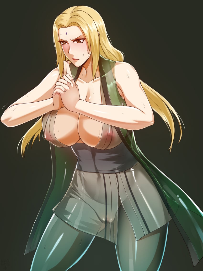 1girls alternate_costume areolae bare_arms bare_shoulders big_breasts blonde_hair brown_eyes cleavage closed_mouth clothed clothed_female clothing collarbone concentration cropped_legs facial_mark female female_only focus forehead_mark fully_clothed haori highres huge_breasts kairos+ kimono large_breasts light-skinned_female light_skin long_hair low_twintails mature mature_female nail_polish naked naruto naruto_(series) naruto_shippuden nipples nude pants pinup pussy sash see-through see-through_clothing shaved_pussy shiny shiny_hair shiny_skin skindentation sleeveless solo solo_female solo_focus sweat sweatdrop transparent_clothing tsunade twintails uncensored vagina visible_nipples