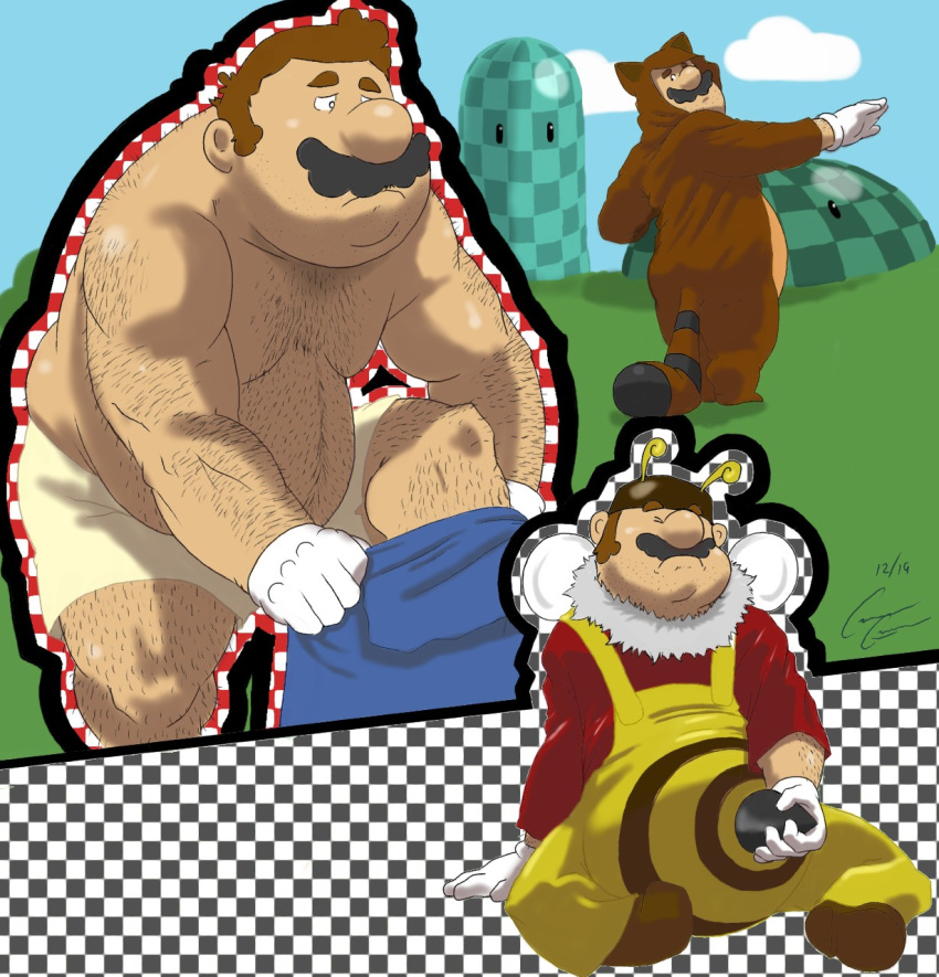 bee_costume hamsterinboxers male_only mario mario_(series) nintendo straight_hair super_mario_bros._3 super_mario_galaxy tagme tanooki_mario tanooki_suit