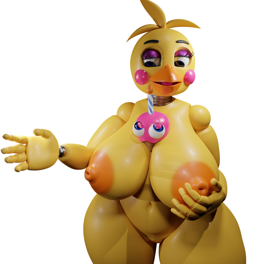 cupcake_(fnaf) female five_nights_at_freddy's huge_toy_chica runaboo_chica solo tagme toy_chica_(fnaf)