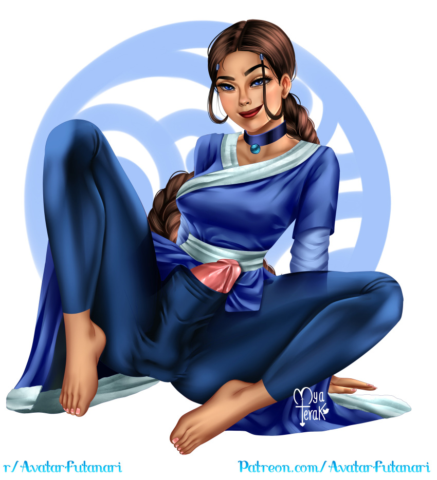 1futa absurd_res aged_up athletic avatar_legends avatar_the_last_airbender barefoot big_penis blue_eyes braid breasts brown_hair bulge choker clothed clothing dark-skinned_futanari dark_skin erect_nipples erect_nipples_under_clothes erection feet fit fully_clothed futa_only futanari hi_res high_resolution highres huge_cock huge_penis human human_only katara large_breasts large_penis lipstick long_hair looking_at_viewer myaterak necklace nipple_bulge painted_nails pendant penis penis_out penis_peek pinup seductive seductive_eyes seductive_look seductive_smile single_braid sitting smile solo solo_futa spread_legs text water_tribe waterbender