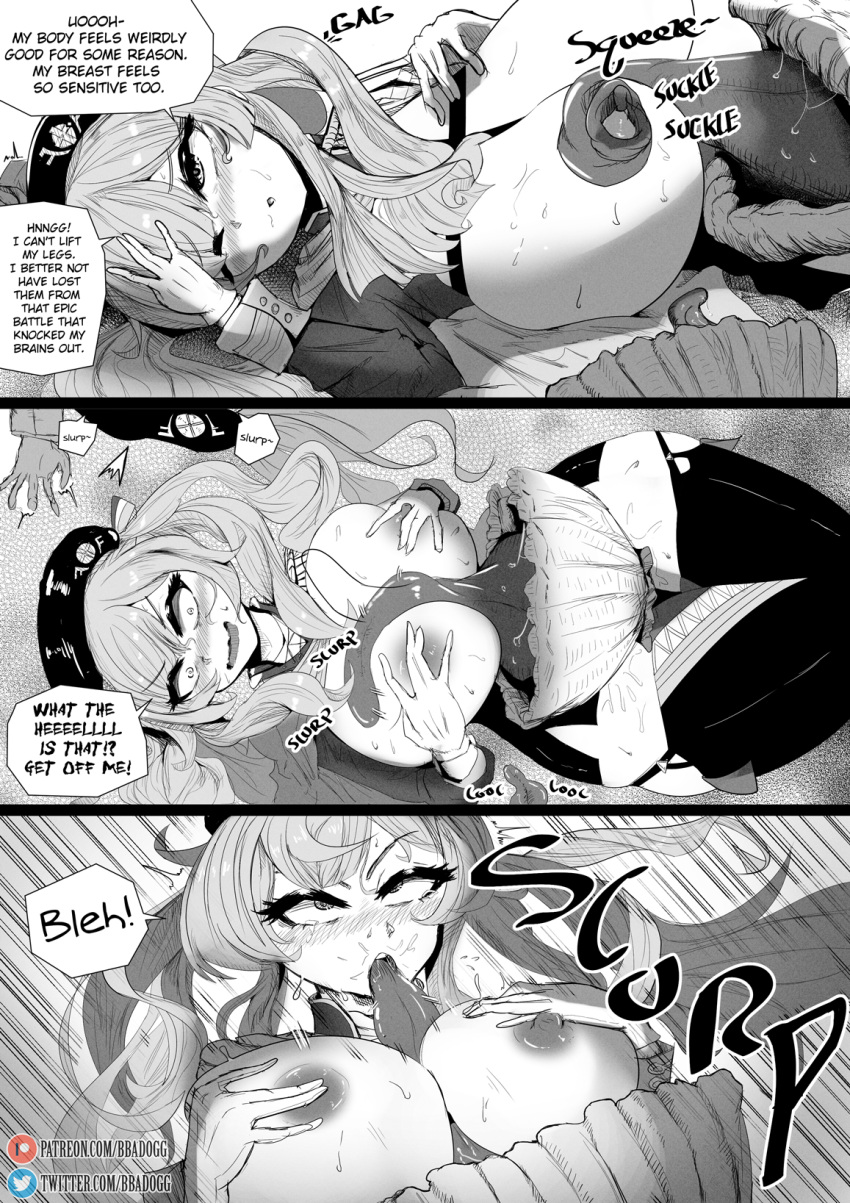 1girls 3koma azur_lane bbadogg beach blowjob breasts clam clam_shell clothed clothed_sex clothing comic dialogue english english_commentary english_dialogue english_text extreme_french_kiss female legs_together line_art long_hair manga military military_cap military_clothing military_uniform molestation monster_rape nipple nipple_play nipple_slip nipples open_mouth paizuri rape shading simple speech_bubble tears text titjob tongue tongue_fucking uniform wide_eyed wide_hips zara_(azur_lane)