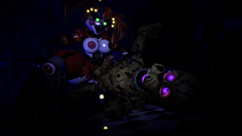 3d animatronic baby_(fnafsl) breasts circus_baby circus_baby_(fnaf) cosmic_trance duo five_nights_at_freddy&#039;s freddy_fazbear&#039;s_pizzeria_simulator futa/male futa_on_male futadom futanari male nipples penis rape robot scrap_baby scrap_baby_(cosmic_trance) scrap_baby_(fnaf) scraptrap source_filmmaker unknown_artist