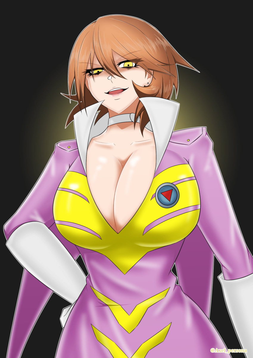 1girls atlus axel_persona cleavage costume eyeliner large_breasts looking_at_viewer persona persona_3 persona_4_arena persona_4_arena_ultimax sega shadow_(persona) shadow_self_(persona) shadow_yukari tagme yellow_eyes yukari_takeba