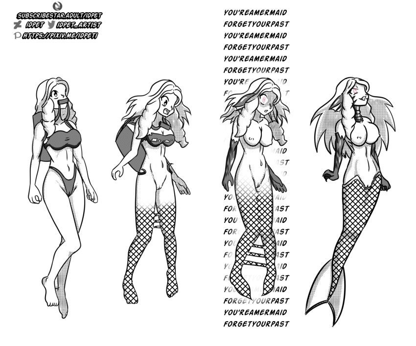 female fishnets identity_death idpet mermaid transformation