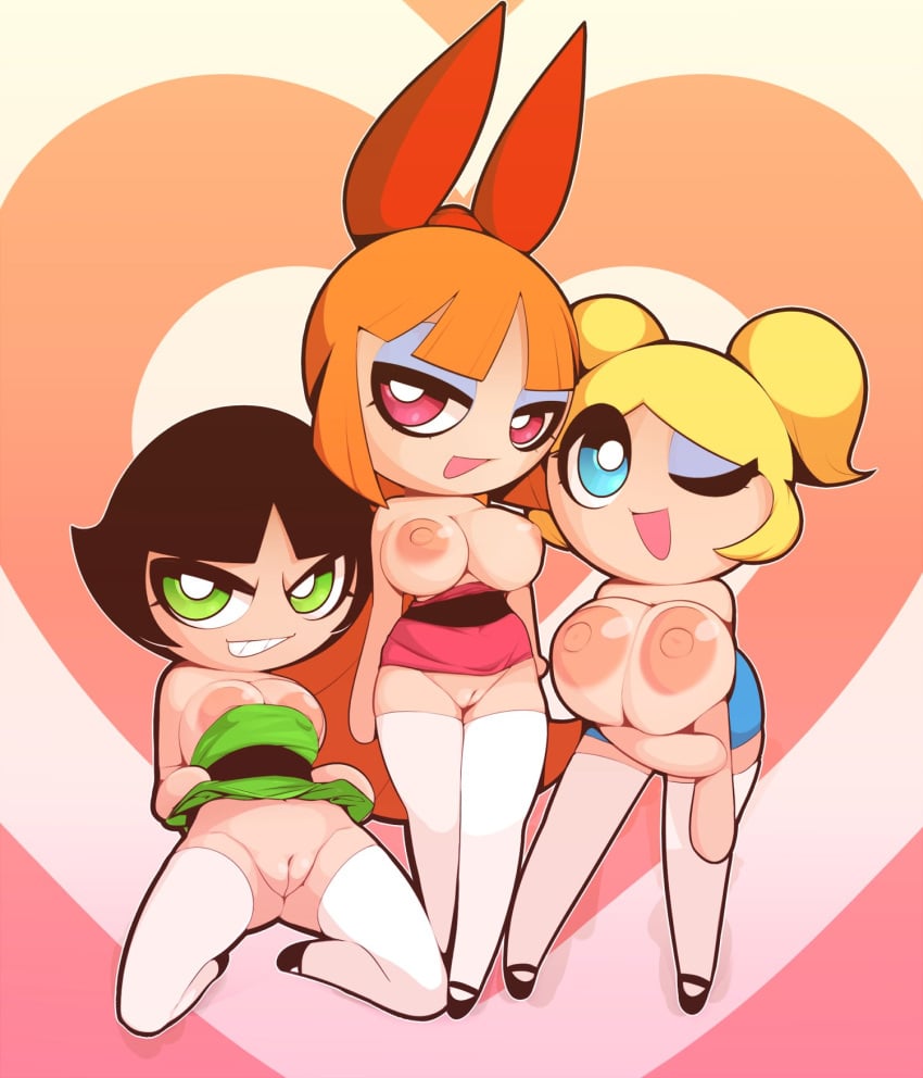 areolae big_breasts black_hair blonde_hair blossom_(powerpuff_girls) blue_eyes breasts bubbles_(powerpuff_girls) bursting_breasts busty buttercup_(powerpuff_girls) cartoon_network cleavage cleft_of_venus eyeshadow fat_mons female female_focus female_only green_eyes hourglass_figure innie_pussy mystical nipples overflowing_breasts pink_eyes plantpenetrator plump_ass powerpuff_girls puffy_pussy pussy red_hair shaved_pussy shortstack thighhighs vagina wide_hips