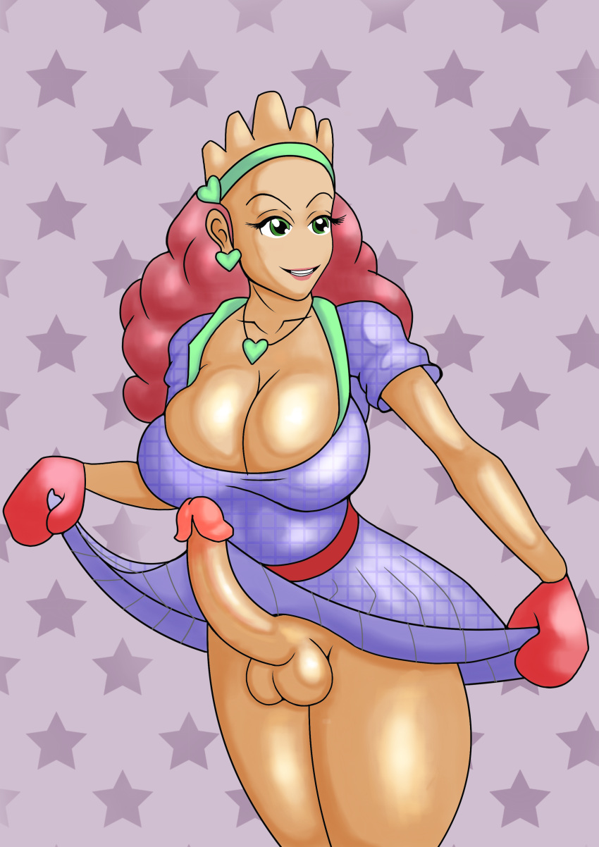 1futa anthro balls big_breasts big_penis big_thighs bottomless boxing_gloves breasts busty cleavage clothed clothing commission commission_art dress dress_lift futa_only futanari gloves green_eyes headband hitmonchan large_breasts large_penis large_thighs milf necklace nintendo no_nose open_mouth penis pokemon pokemon_(species) red_boxing_gloves red_gloves red_hair rule_63 solo thick thick_hips thick_thighs wide_hips