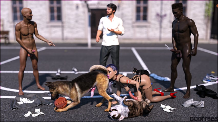 3d beast_rimming bestiality canine canine_penis cheating comic cucked_by_beast cuckold dark-skinned_male dog dog_collar doggy_style father_and_daughter female femalesub goditseb group_sex handjob high_heels humiliation knot male netorare nipple_piercing ntr orgy outdoors penis petplay piercing rimjob rimming stockings tattoo zoophilia