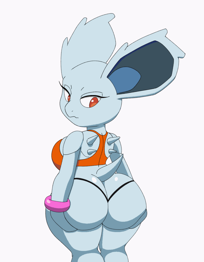 animated anthro ass ass_jiggle ass_support back_spikes big_ass big_breasts big_butt big_ears blue_skin bouncing_ass bouncing_butt bracelet breasts bubble_ass bubble_butt butt_jiggle claws crop_top eyelashes fat_ass fat_butt female female_only jiggling_ass large_ass large_breasts large_butt looking_at_viewer looking_back nidorina nintendo orange_eyes pokémon_(species) pokemon rodent rodent_humanoid tansau thick_ass thick_thighs thong tortoisesensei wide_hips