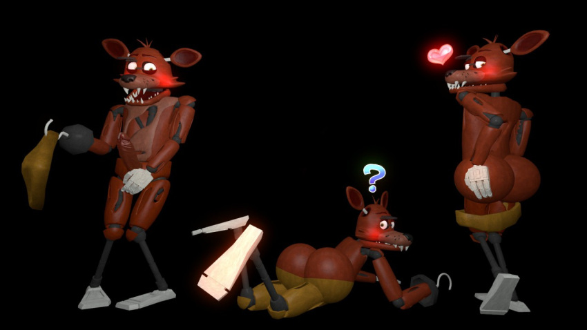 2019 3d ? animatronic anthro anthro_only anthrofied ass big_ass big_butt black_nose blush butt canid canine cock five_nights_at_freddy's fnaf fox foxy_(fnaf) furry furry_male furry_only garry's_mod green_eyes half-closed_eyes heart holding_pants hook hook_hand humanoid_penis living_machine looking_at_viewer machine male male_only pants pants_down pirate precum red_body red_penis robot robotic_arm robotic_legs scottgames sharp_teeth simple_background slayerthefox115 smile smiling smiling_at_viewer solo solo_male tagme