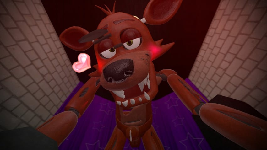 2019 3d animatronic anthro anthro_only anthrofied balls black_nose blush boner canid canine cock cum cumshot curtains eyepatch eyewear fetish five_nights_at_freddy's fnaf fox foxy_(fnaf) front_view fur furry furry_only garry's_mod gay genital_fluids genitals green_eyes half-closed_eyes heart humanoid_penis living_machine looking_at_viewer male male_only mammal nude pirate pov precum red_fur red_penis robot robotic_arm scottgames sharp_teeth size_play slayerthefox115 smile smiling smiling_at_viewer tagme