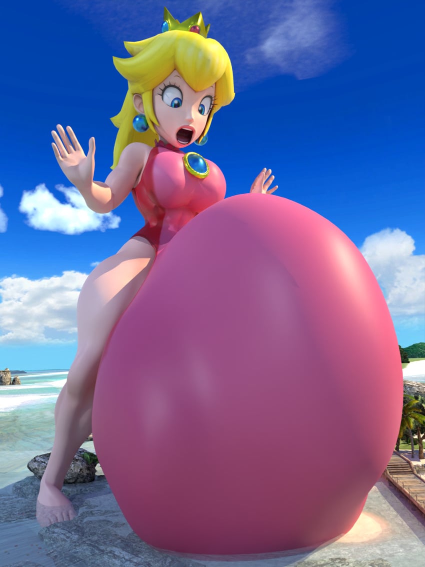 1futa 3d bathing_suit_bulge big_breasts big_butt blender blender_(software) blonde_hair blue_eyes bulge bulge_through_clothing futa_giantess futa_only futanari giant giant_futanari giant_penis giantess kabalmystic lazza_(artist) light-skinned_futanari macro_futa mario_(series) mario_and_sonic_at_the_olympic_games nintendo penis_bulge princess princess_peach shocked shocked_expression shocking_(artist) solo tagme