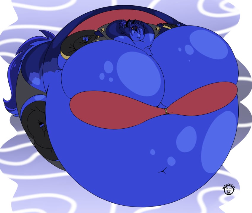 1female big_breasts blueberry_inflation breasts cleavage female female_only furry furry_female furry_only huge_breasts hyper_breasts inflation mad_n_evil pink_hair red_eyes tagme