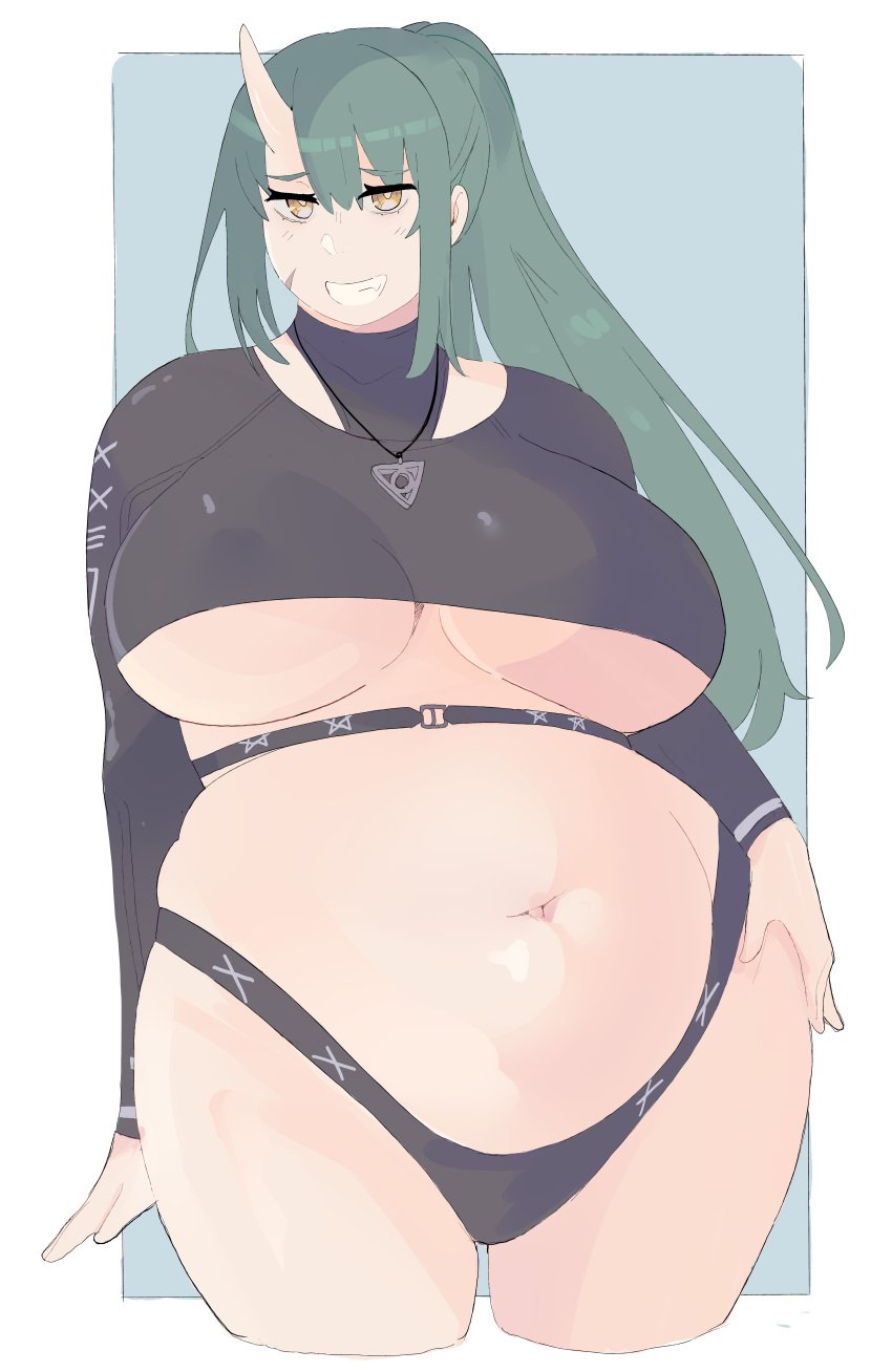 arknights bbw duharu fat_female fat_fetish hoshiguma_(arknights) napolitane obese weight_gain